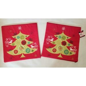 Christmas Holiday Birdy Tree 18x18 Pillow Covers Better Homes & Gardens New